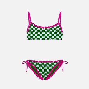 NWOT! Mc2 Saint Barth Girls Crochet Bralette Bikini. Size 8